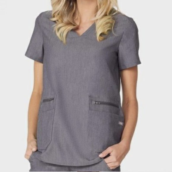 Figs Tops - FIGS *limited edition* Accra Scrub Top - Graphite - Small